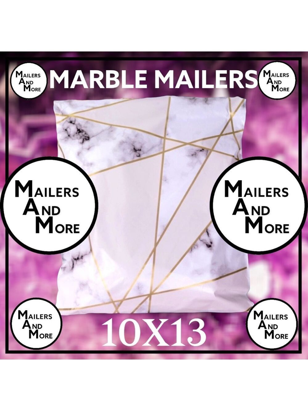 25 10X13 Marble Poly Mailers PRICE IS FIRM - Picture 7 of 11